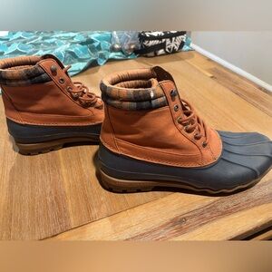 Sperry Men's Orange and Black Waterproof Boots STS17928